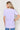 Back View of Round Neck Graphic T-Shirt,  Lavender