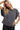 Women's Black Checkered T-Shirt – Stylish & Casual Essential