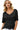 Women's Black Crochet Top – Openwork Lace Short Sleeve