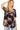 Women's Black Crisscross Neck Floral Babydoll Blouse – Effortlessly Chic