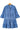 Front View of the Blue Notched Denim Dress with 3/4 Sleeves