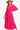 Charming front view of boho babydoll maxi dress with side pocket, Color Hot Pink