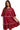 Women's Burgundy Tiered Dress with Tassel Trim & Tie Neck – Chic & Comfortable