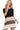 Women's oversized color block tee with round neck and half sleeves.