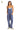 Women’s dusty blue relaxed fit mineral washed overalls with pockets for a stylish, casual look.