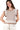 Women's Mocha Striped Sweater – Ruffled Knit Accent