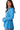 Side view of flowy babydoll blouse showing soft fabric and flattering shape.
