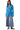 Women's ocean blue babydoll top with V-neck and relaxed silhouette.