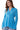 Women's Ocean Blue Babydoll Top – V-Neck & Open Back