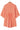 Orange Corded High Low Shirt for Women