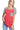 Red star and striped round neck T-shirt, front view showing its vibrant design.