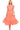 Women's Peach Tiered Frill Mock Neck Maxi Dress-Elegant & Flowy