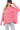 Pink Frayed Hem Button-Down Shirt for Women