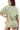 Back view of women's casual ribbed knit top with visible seam details.