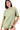 Women's Sage Ribbed Top – Mineral Washed Casual Look
