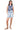 Women's striped knit crop tank with multi-color stripes and scoop neckline.
