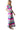 Side view of the striped maxi dress, highlighting the side pockets and slit.