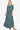 Front view of the stylish Printed Shirred Maxi Dress, perfect for summer vibes, Color Teal