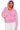 Main view of mauve acid wash cropped hoodie with drawstring hood and ribbed hem, studio light