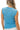 Back view of a pearl embellished knit top with chevron detail and moderate stretch fabric