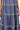 Close-up of trim detailing on blue dress showing fabric texture and puff sleeve stitching