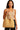 Front view of model holding ivory straw tote bag with braided handles and spacious hobo shape