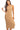 Front view of a ribbed knit bodycon midi dress with a round neck and moderate stretch displayed on a model