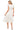 Back view of off white tiered midi dress