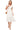 Model wearing cotton midi dress with soft tiered silhouette
