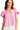 Main view of embroidered blouse with flutter sleeves and tie neckline