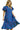 Front view of boho embroidered midi dress with flutter sleeves and tassel V-neckline.