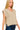 Main view of sweater vest with ribbed texture and side slit opening