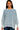 Main view of ribbed oversized sweater with side slits and high-low hemline