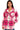 Main view of plaid fleece shacket with oversized fit and button-up front