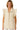 Main view of oatmeal quilted vest with ruffle sleeves and button front