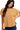 Women's stripe knit top front view with dolman sleeves and soft brushed texture
