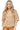 Front view of hollow out knit polo sweater top
