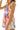 Side angle of fuchsia and blue cotton top with babydoll silhouette